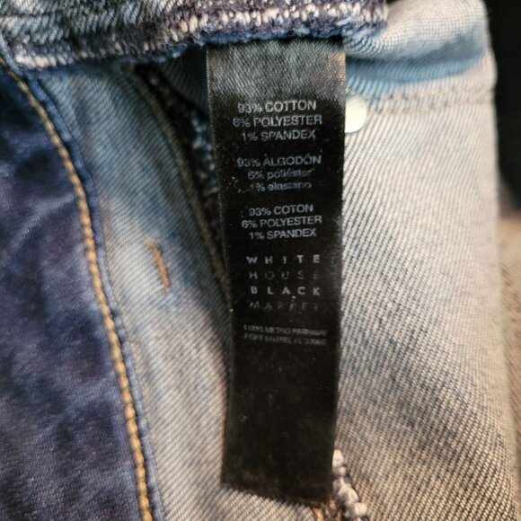 WHBM Jeans Size 4 The Skinny Ankle Cargo Zip Mid Rise Dark Wash Stretch Denim - Picture 4 of 10